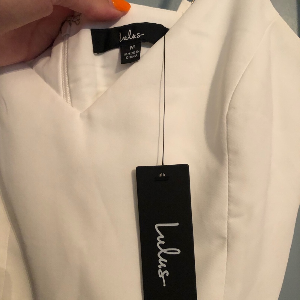 NWT Lulus white dress sz M - Picture 4 of 5